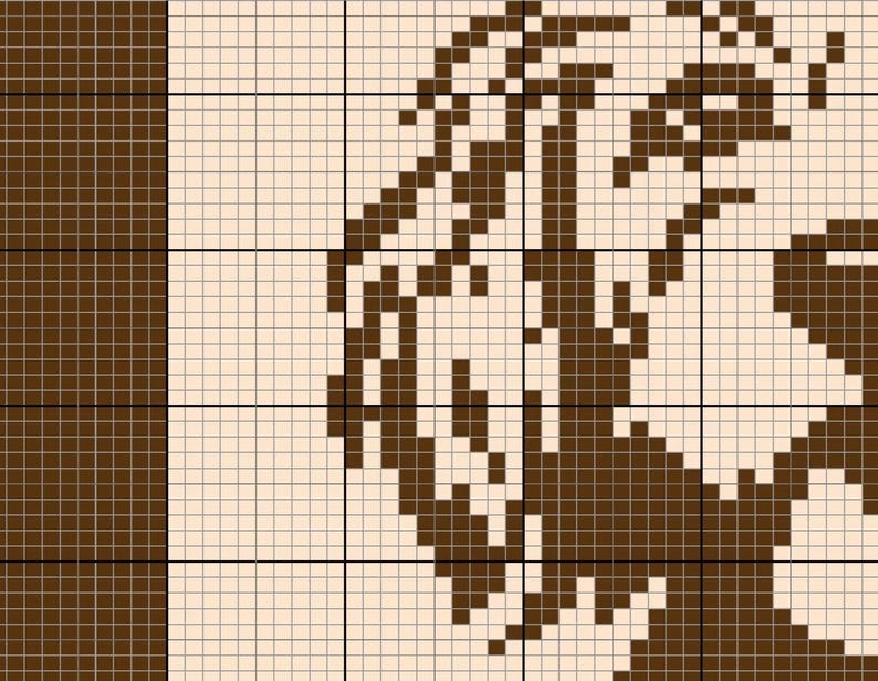 Padrão de tapeçaria de crochê com um Golden Doodle Dog - gráfico e instruções passo a passo - Gráfico versátil para mantas de bebê, decoração de parede e suéteres. imagem 8