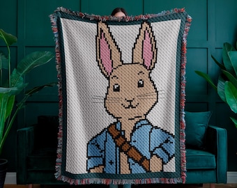 80 x 100 blocks Peter Rabbit C2C Crochet Blanket Pattern, Easter Baby  Shower Gift, Bunny Throw PDF, Corner to Corner Graph, Instant Download