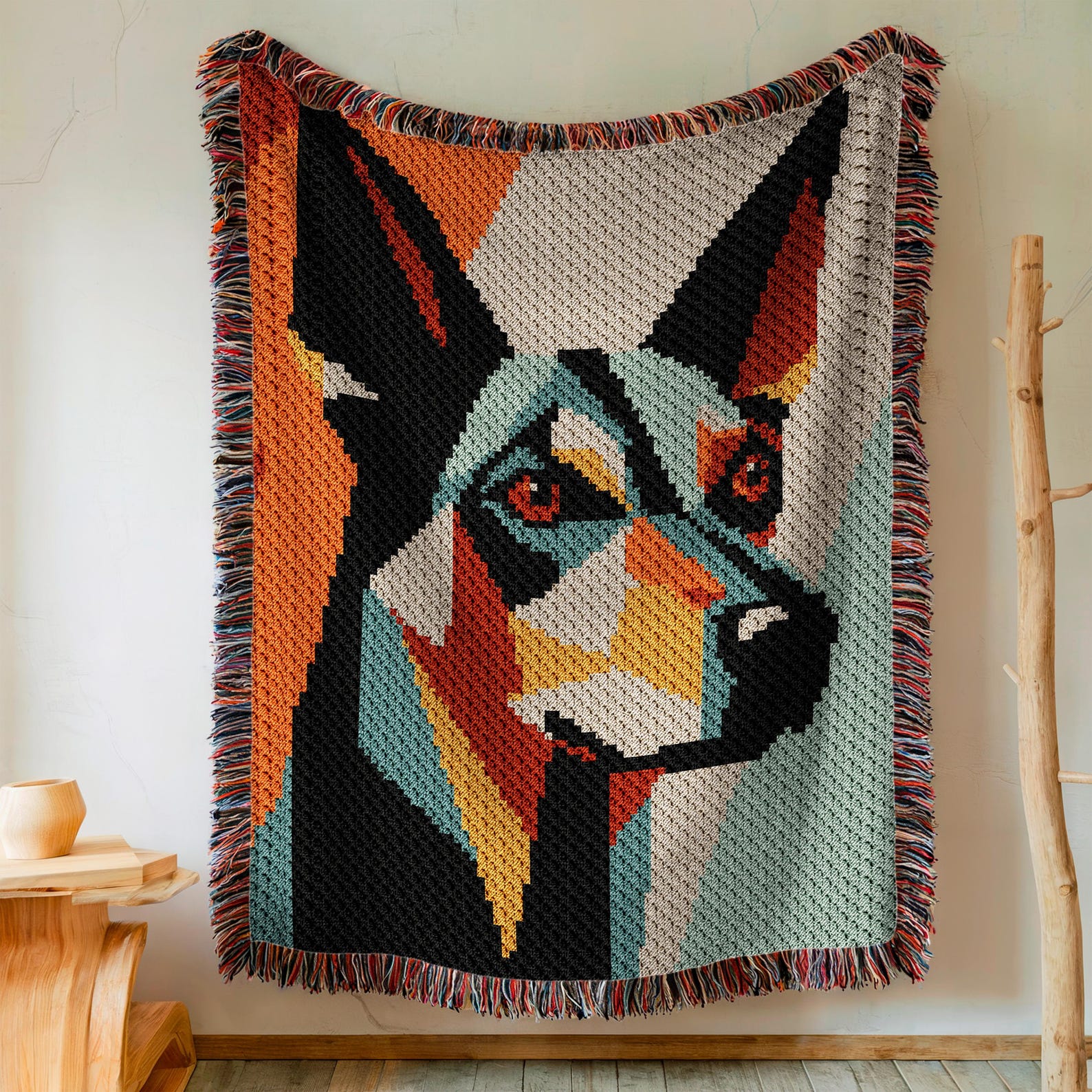 Doberman Pinscher C2C Crochet Blanket Pattern - Geometric Dog Portrait ...