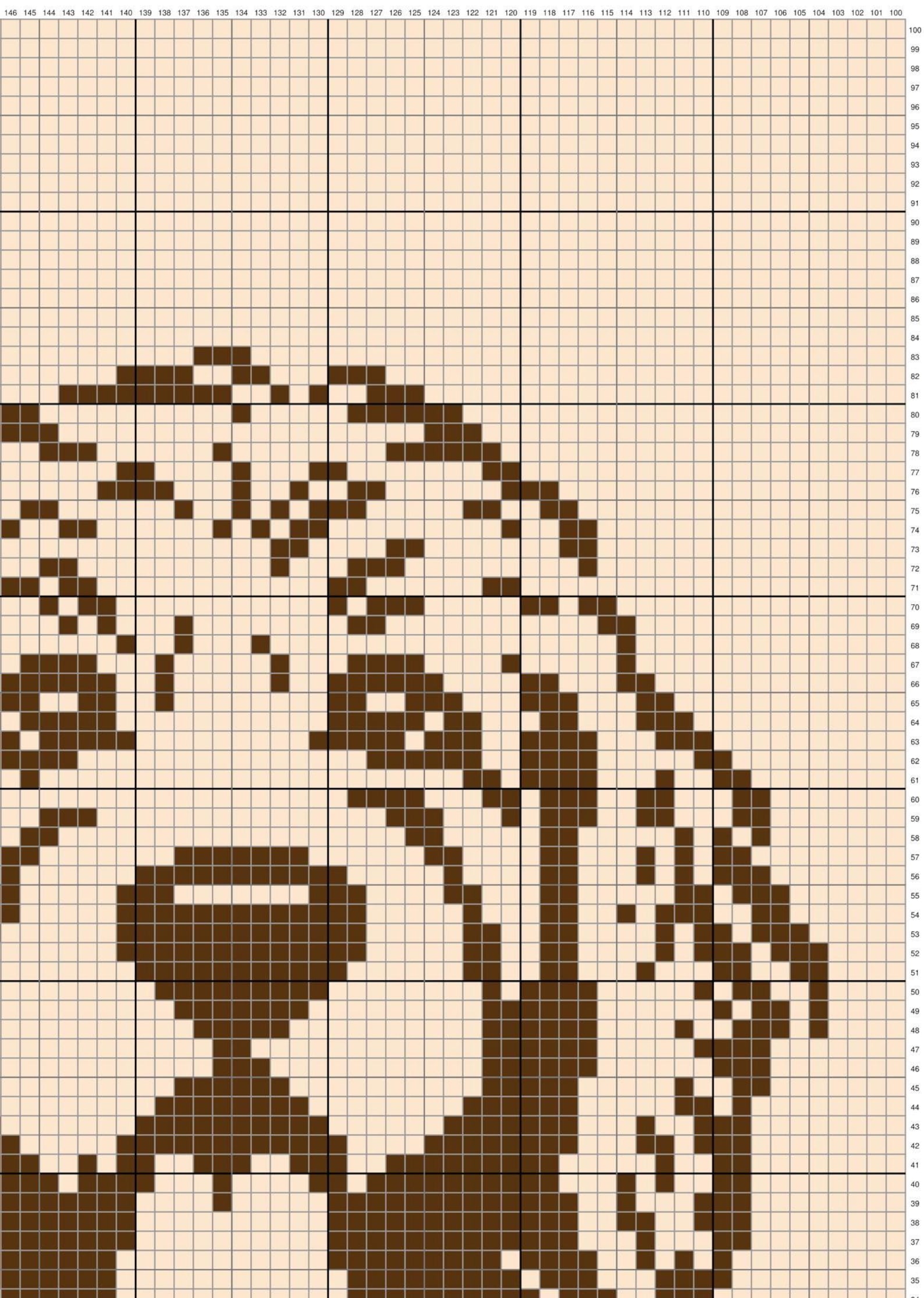 Dog Graphgan Patterns Golden Doodle Dog C2C Blanket - PDF Corner to Corner Crochet Pattern ...