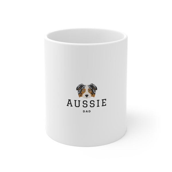 Aussie Dad Ceramic Mug | Blue Merle