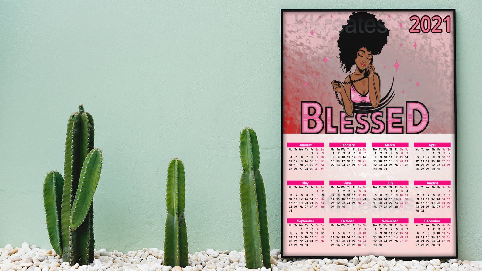 2021 Blessed Annual Calendar Digital PDF Printable Download | Etsy