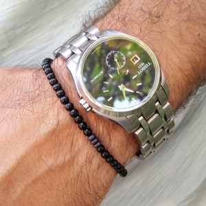 Bracelet en onyx noir et hématite pour homme et femme, 4 mm réglable, minimaliste, bijoux imperméables, bijoux de puissance, bracelet réglable