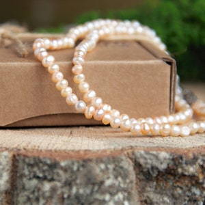Pink Pearl Choker Necklace: Stainless Steel Clasp, Boho Beach Jewelry