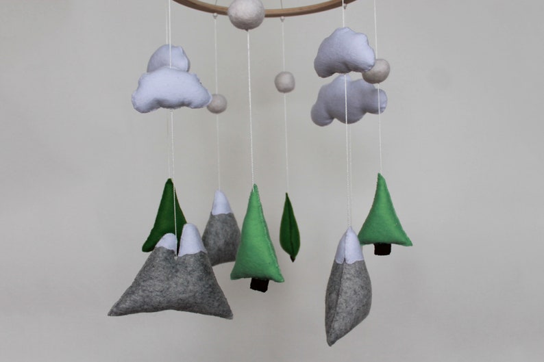 Mountain Mobile Mountain Baby Mobile Baby Woodland Mobile Felt Etsy Mountain Mobile Mountain Baby Mobile Baby Woodland Mobile Felt Etsy
