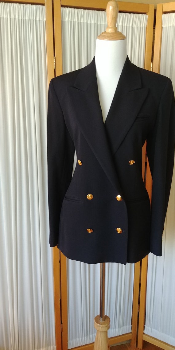 Rare Austin Reed Vintage 1980's Black and Gold Pow
