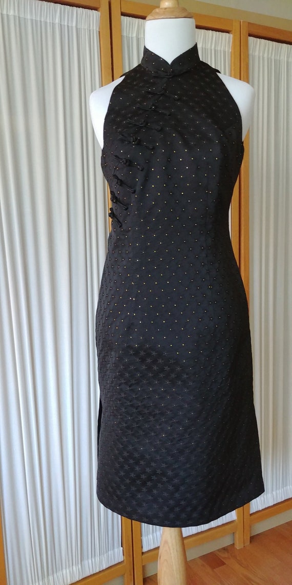 Vintage Qipao/Cheongsam with Stars & Gold Flecks