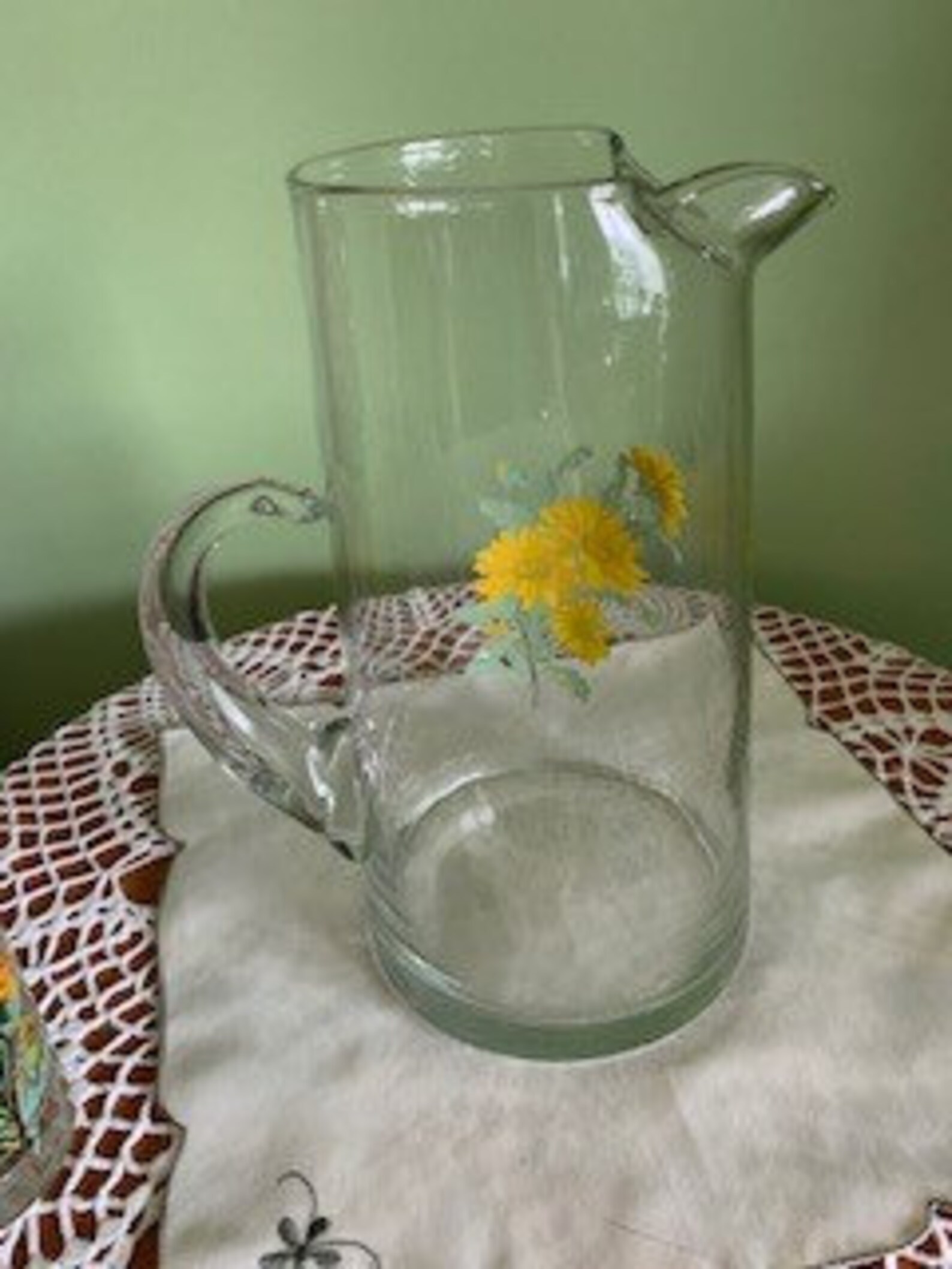Vintage Juice Pitcher with Six Matching Glasses All with Etsy
