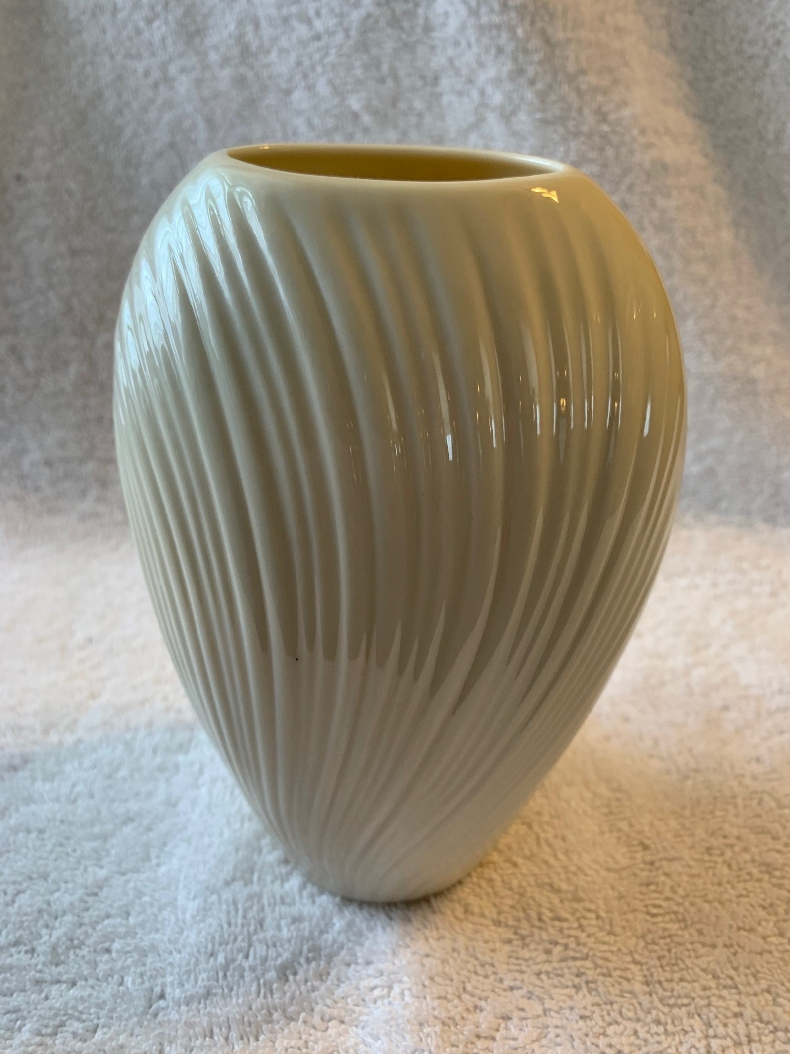 Vintage Lenox 6 Ivory White Elliptical Oval Flower Vase Etsy