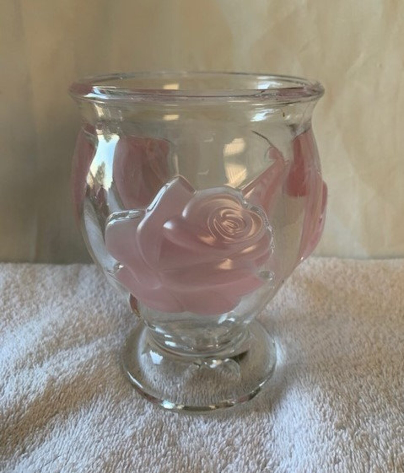 Vintage 1980s A Teleflora Gift Clear Glass Vase with Etsy