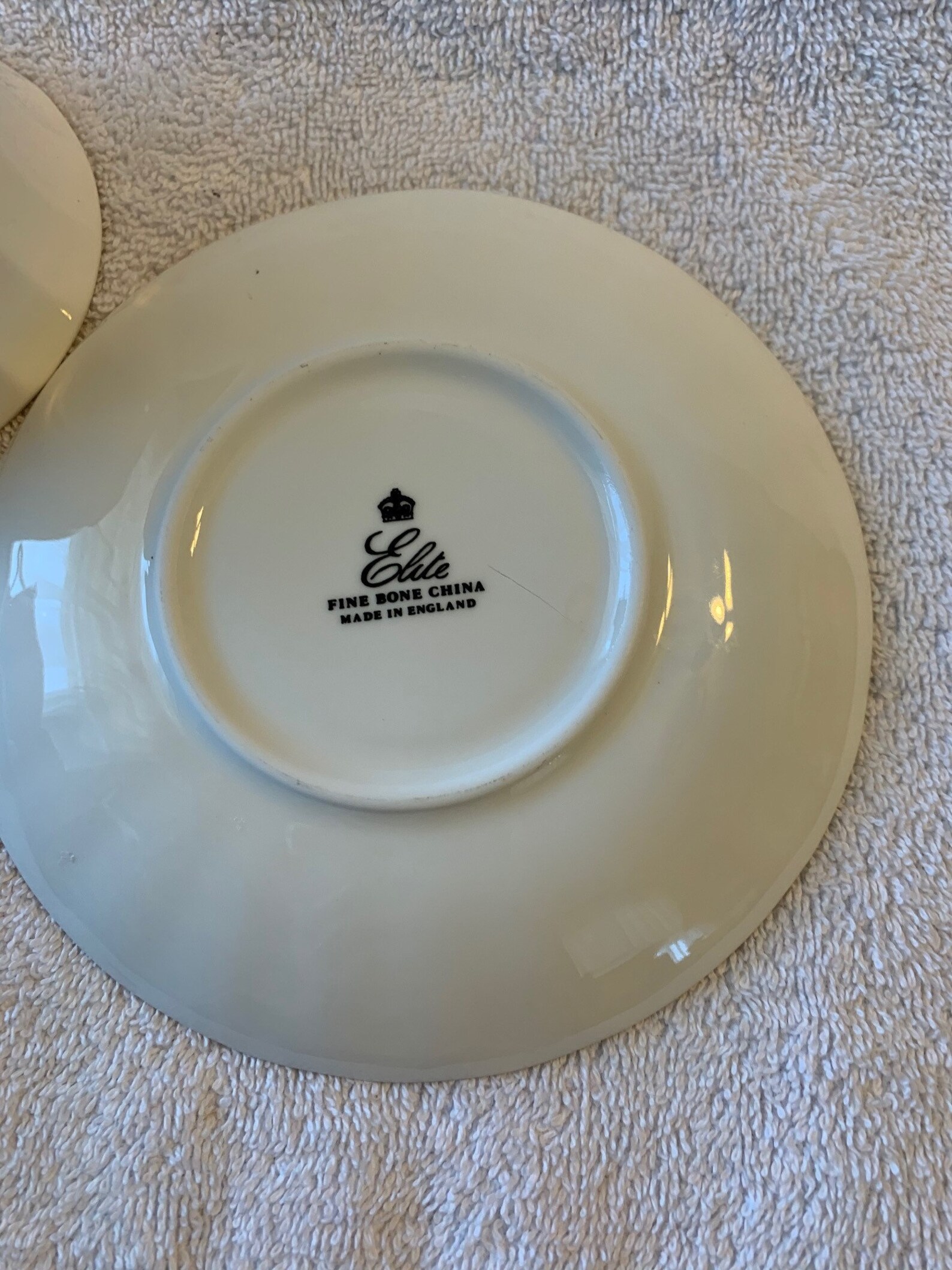 Elite Fine Bone China White With Gold Trim Cup and Saucer Etsy