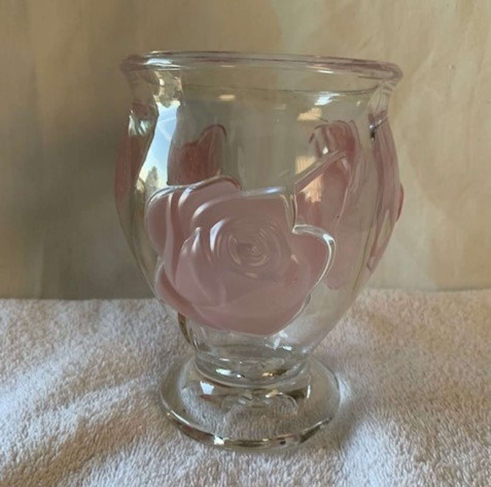 Vintage 1980s A Teleflora Gift Clear Glass Vase with Etsy