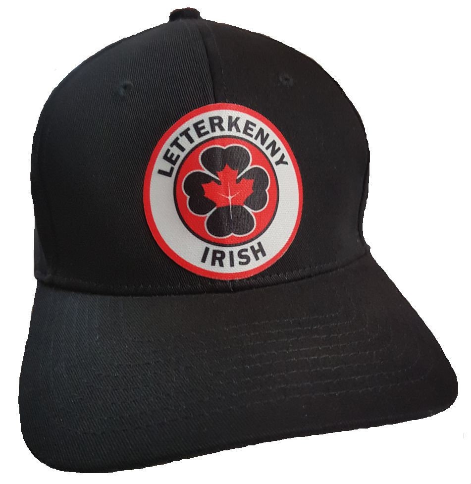 LETTERKENNY IRISH Black Hat Curved Bill Baseball Cap With