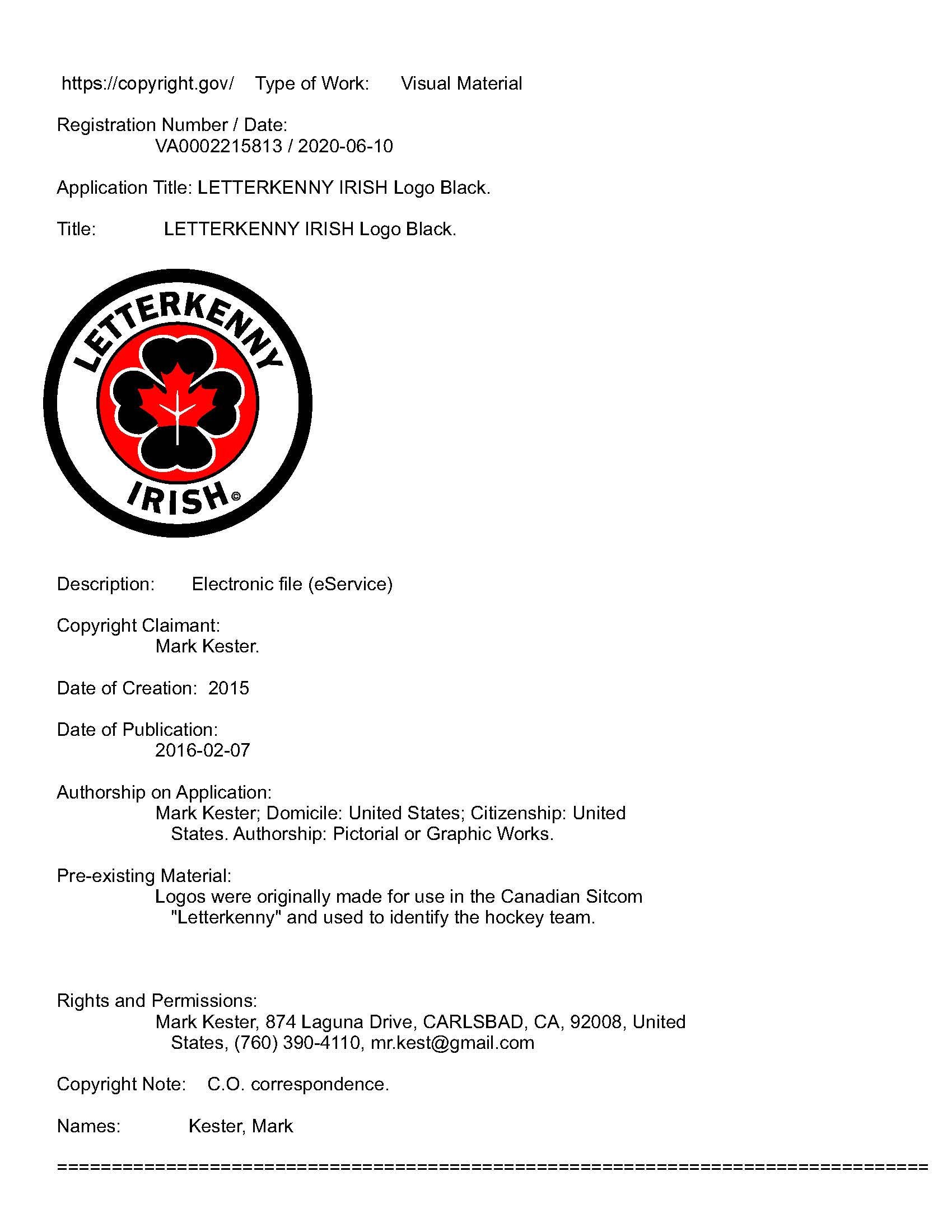 Letterkenny Irish Custom Hockey Jersey (Red) Youth XS