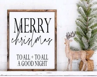 Merry Christmas to all sign | Christmas decor | Christmas wooden sign | Holiday signs | Christmas signs | Holiday decor