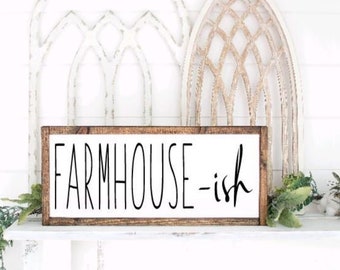 Farmhouse-ish sign | Wood signs | Farmhouse decor | Framed signs | Framed Farmhouse signs