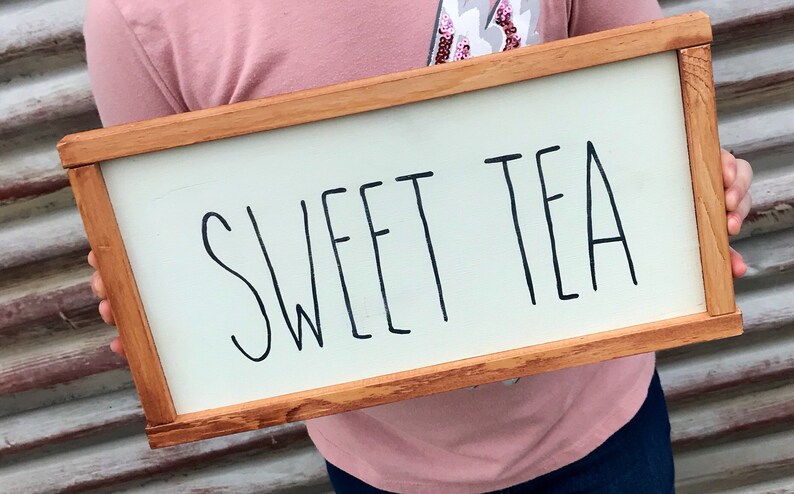 Sweet Tea Sign Rae Dunn Farmhouse Kitchen Signs Etsy