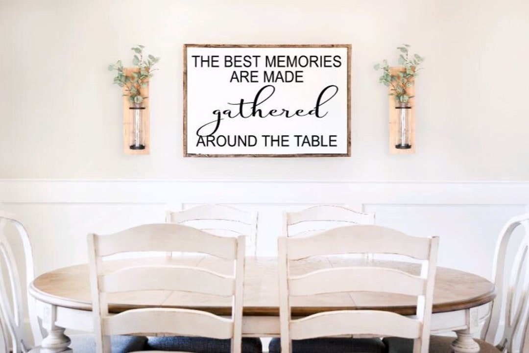 Kitchen Farmhouse Sign Gathered Sign LARGE Farmhouse Sign Etsy