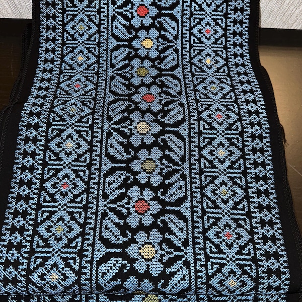 Authentic Jordanian/Palestinian Embroidery Tatreez Fabric, Sold by Yard. Made in Jordan.