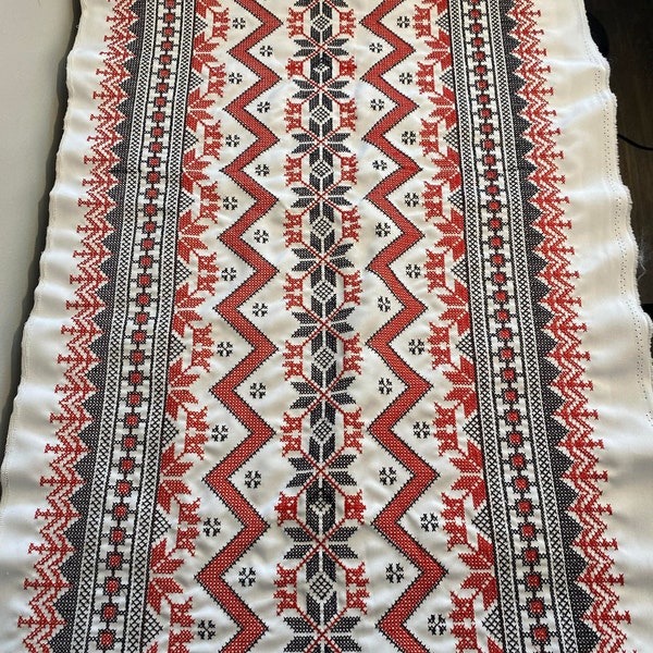 Authentic Jordanian/Palestinian Tatreez Embroidery 19 to 20 Inches Wide, Made in Jordan