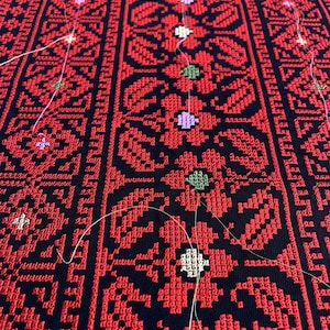 Authentic Jordanian/Palestinian Tatreez Embroidery Fabric
