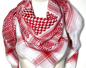 NYfashion101 Soft & Lightweight Checkered Arab Arafat Shemagh Kafiya Scarf Throw