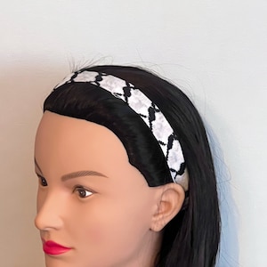 Palestinian Keffiyeh Headband, Authentic Fabric, Not Printed, with Elastic, Multiple Quantities Available