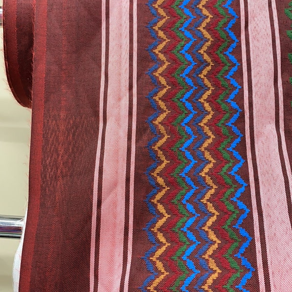 Unique Keffiyeh Fabric from Jordan, burgundy base