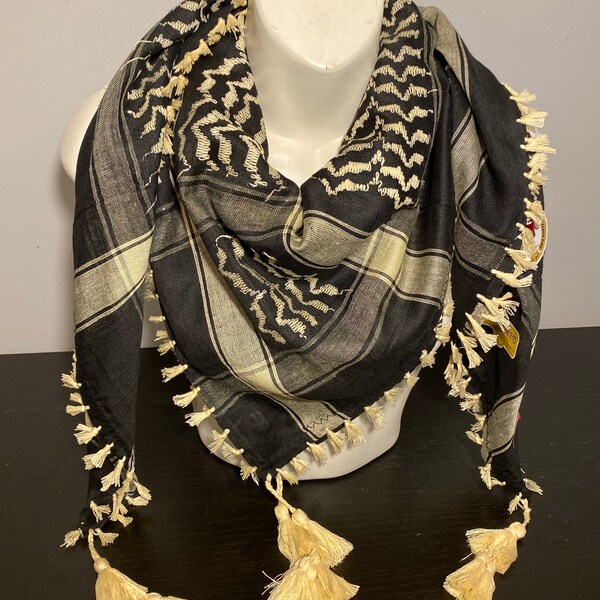 Keffiyeh | Shemagh Jordanian Palestinian Kuffiya | Shmagh | Arab Arafat Scarf Shawl