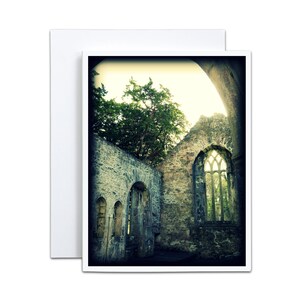 4x5 Irish Card Biglietto di auguri vuoto di Muckross Abbey Regalo di San Patrizio per la festa delle condoglianze Carta di cancelleria ispiratrice Carta della chiesa irlandese