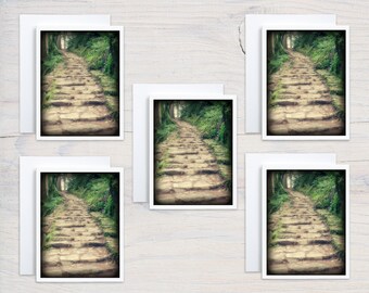 4x5 Irish Stone Staircase Cards Blank Greeting Cards St Patrick's Day Sympathy Cards Stationery Gift From Ireland Photography Card Set of 5