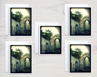 4x5 Set of Irish Cards Blank Cards of Muckross Abbey St Patrick's Day Gifts for Sympathy Cards Inspirational Stationery Cards Ireland Church