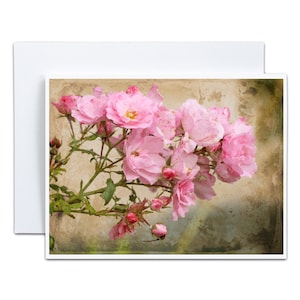 Franse kasteel roze rozen voor schrijver Garden Tea Party vrijgezellenfeest gunst voor babyshower lente cadeau voor boho verjaardagskaart voor tuinman