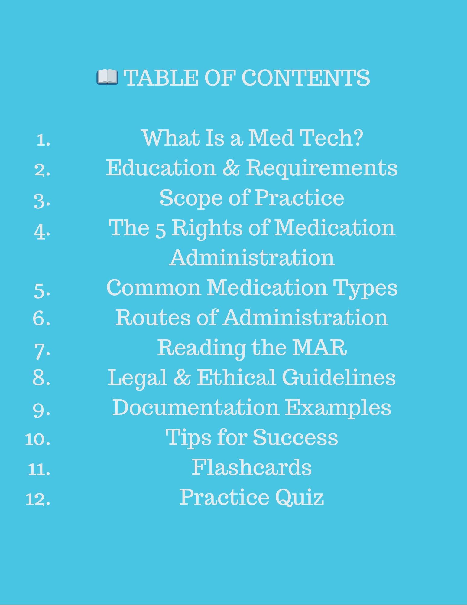 Med Tech Lesson Med Tech Mastery: the Complete Study Guide for Medication Technicians ...