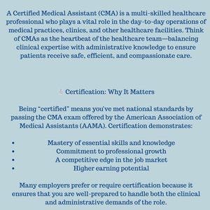 Certified Medical Assistant Exam Preparation Guide - Etsy