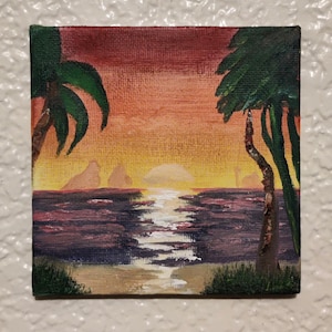 Sea of Thieves Sunset Mini Painting w/Easel