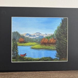 Cold Stream Meadow - Limited Edition Oil Painting PRINT | 8x10 print in 11x14 mat | Sierra Mountain Landscape