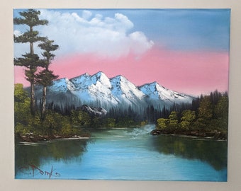 Hint of Springtime Oil Painting, Bob Ross Replica