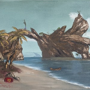 Sea of Thieves Ölgemälde auf Leinwand (11 x 14). Marauders Bogen