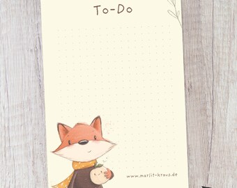 To-do pad "FUCHS" DIN A6