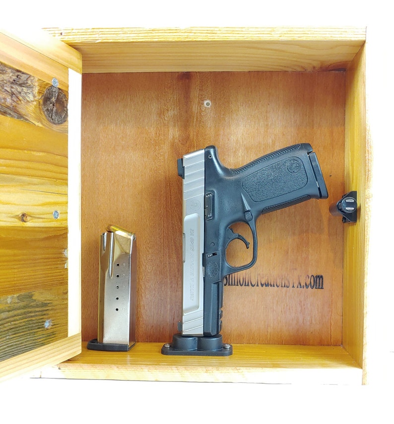 Old Buck Hidden Gun Shadow Box Reclaimed Wood Gun Storage Etsy