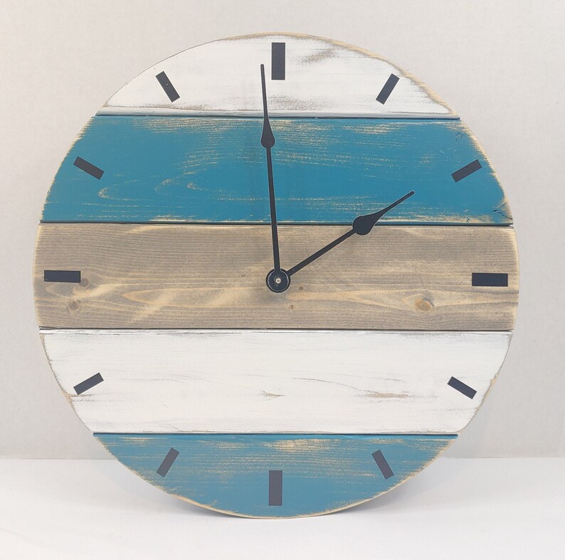 Coastal Concealed Gun Clock Reclaimed Wood Gun Storage Etsy