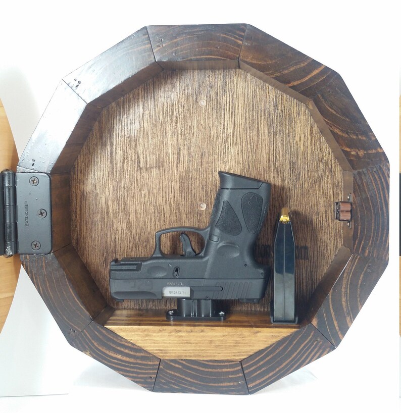 Young Buck Clock Gun Box Reclaimed Wood Gun Storage Etsy