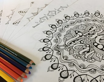 Mandala Mantras - Inspirational Coloring Pages