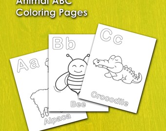 ABC Animal Coloring Pages Printable