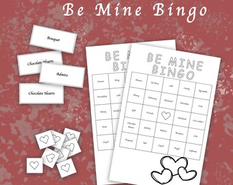 Valentine Day's Be Mine Bingo: Printable Game