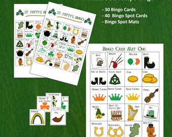 St. Patrick’s Day Bingo | Kids St. Patrick’s Day Activities | Bingo Games | 30 - Printable Bingo Cards