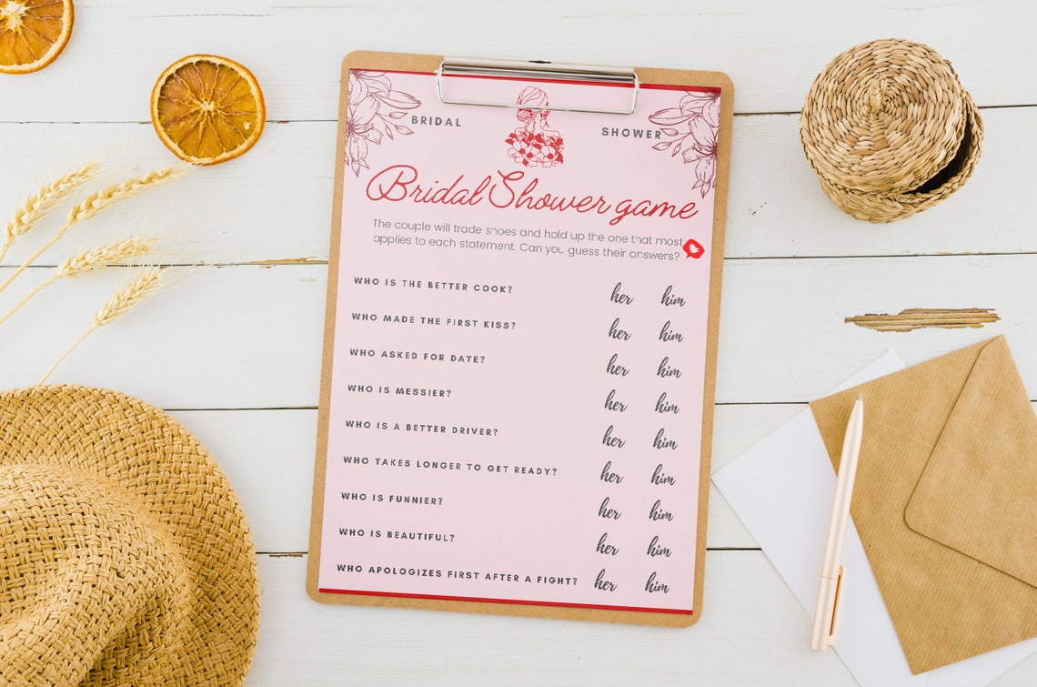 Printable Bridal Shower Games Bride or Groom Game PDF - Etsy