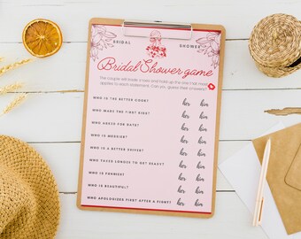 Printable Bridal Shower Games | Bride or Groom Game PDF