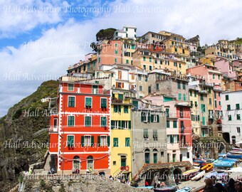 Hills of Riomaggiore along the Mediterranean Sea